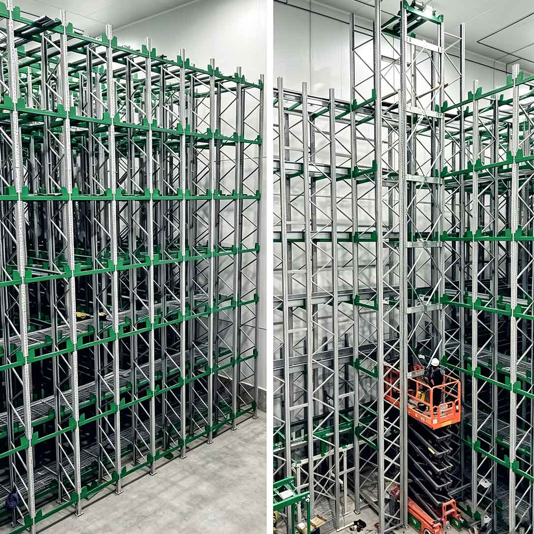 Modular 4 Way Shuttle Warehouse System