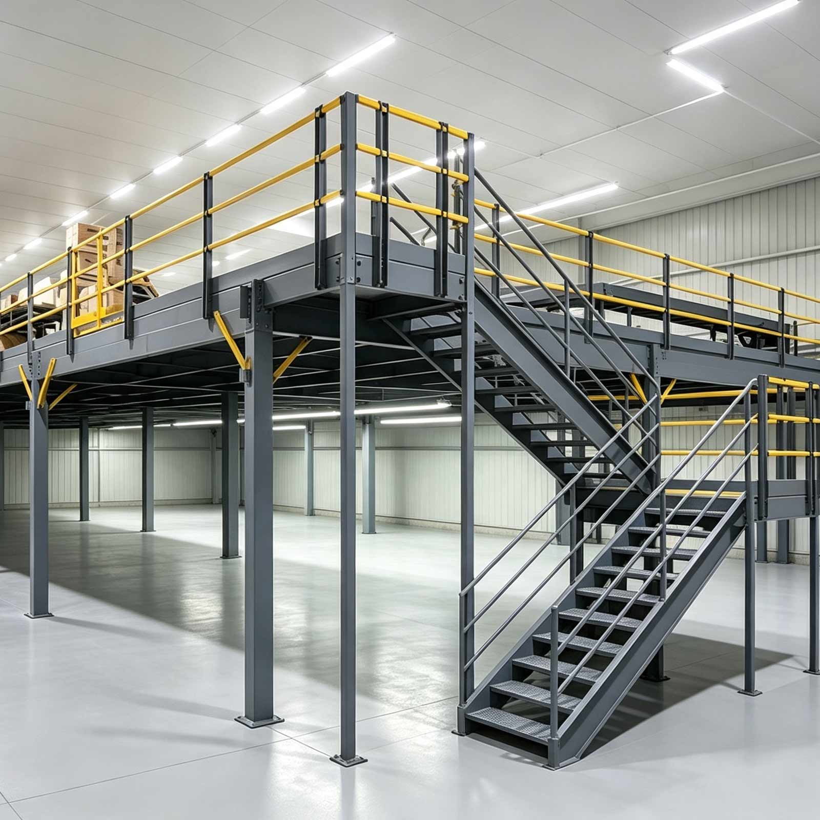 steel platform with anti-slip surface